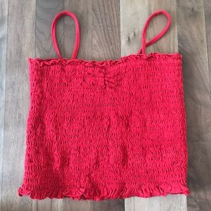 RED BRANDY MELVILLE CROP TOP TANK TOP